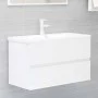 Mueble de lavabo madera de ingeniería blanco 80x38,5x45 cm de vidaXL, Muebles de baño - Ref: Foro24-804752, Precio: 66,08 €, ...