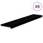 Peldaños de escalera 8 uds madera maciza roble marrón oscuro de , Alfombrillas para escalones - Ref: Foro24-3283030, Precio: ...