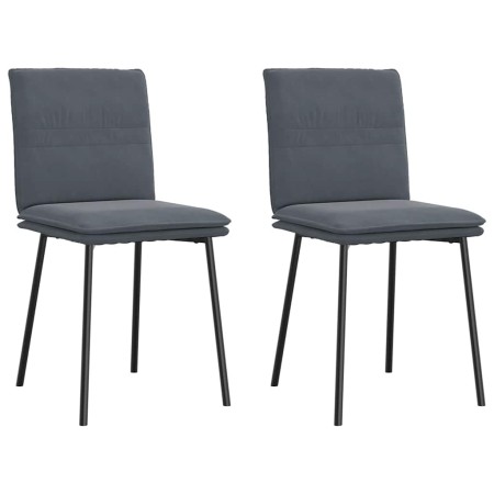 Sillas de comedor 2 unidades terciopelo gris oscuro de , Sillas de comedor - Ref: Foro24-4101245, Precio: 93,09 €, Descuento: %
