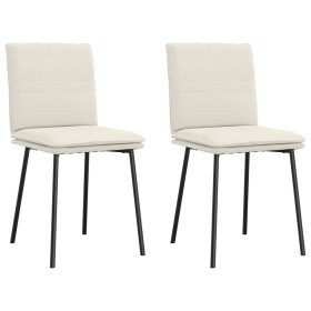 Sillas de comedor 2 unidades terciopelo crema de , Sillas de comedor - Ref: Foro24-4101253, Precio: 93,09 €, Descuento: %