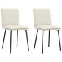 Sillas de comedor 2 unidades terciopelo crema de , Sillas de comedor - Ref: Foro24-4101253, Precio: 93,09 €, Descuento: %
