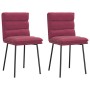 Sillas de comedor 2 unidades terciopelo rojo tinto de , Sillas de comedor - Ref: Foro24-4101287, Precio: 96,00 €, Descuento: %