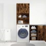 Armario lavadora madera ingeniería roble ahumado 64x24x190 cm de , Accesorios para lavadoras y secadoras - Ref: Foro24-859131...