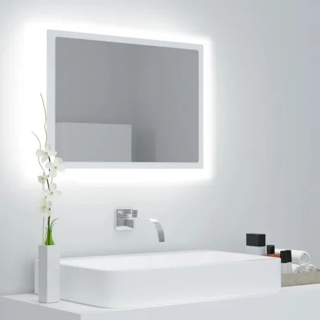 White acrylic LED bathroom mirror 60x8.5x37 cm by vidaXL, bathroom vanities - Ref: Foro24-804916, Price: 44,56 €, Discount: %