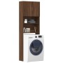Armario de lavadora madera ingeniería roble marrón 64x24x190 cm de , Accesorios para lavadoras y secadoras - Ref: Foro24-8591...