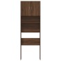 Armario de lavadora madera ingeniería roble marrón 64x24x190 cm de , Accesorios para lavadoras y secadoras - Ref: Foro24-8591...