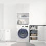 Armario lavadora madera ingeniería blanco brillante 64x24x190cm de , Accesorios para lavadoras y secadoras - Ref: Foro24-8611...