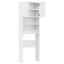 Armario lavadora madera ingeniería blanco brillante 64x24x190cm de , Accesorios para lavadoras y secadoras - Ref: Foro24-8611...