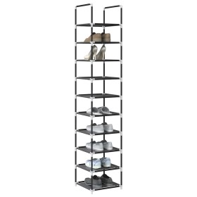 Zapatero 10 niveles negro 33x33x174 cm tejido no tejido de , Zapateros y organizadores de calzado - Ref: Foro24-4100615, Prec...