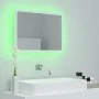 White acrylic LED bathroom mirror 60x8.5x37 cm by vidaXL, bathroom vanities - Ref: Foro24-804916, Price: 44,56 €, Discount: %