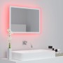 Espejo de baño LED acrílico blanco 60x8,5x37 cm de vidaXL, Tocadores de baño - Ref: Foro24-804916, Precio: 45,79 €, Descuento: %