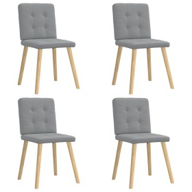 Sillas de comedor 4 unidades tela gris claro de , Sillas de comedor - Ref: Foro24-3315168, Precio: 193,13 €, Descuento: %