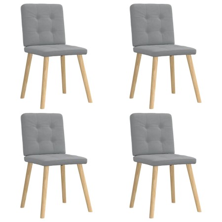 Sillas de comedor 4 unidades tela gris claro de , Sillas de comedor - Ref: Foro24-3315168, Precio: 193,13 €, Descuento: %