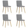 Sillas de comedor 4 unidades tela gris claro de , Sillas de comedor - Ref: Foro24-3315168, Precio: 193,13 €, Descuento: %