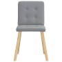 Sillas de comedor 4 unidades tela gris claro de , Sillas de comedor - Ref: Foro24-3315168, Precio: 193,13 €, Descuento: %