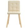 Sillas de comedor 4 unidades tela color crema de , Sillas de comedor - Ref: Foro24-3315175, Precio: 193,13 €, Descuento: %