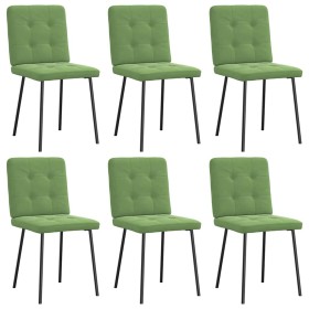 Sillas de comedor 6 unidades terciopelo verde claro de , Sillas de comedor - Ref: Foro24-3315430, Precio: 240,02 €, Descuento: %