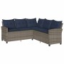 Sofá en forma de L con cojines ratán sintético gris de , Conjuntos de jardín - Ref: Foro24-365419, Precio: 328,64 €, Descuent...