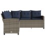 Sofá en forma de L con cojines ratán sintético gris de , Conjuntos de jardín - Ref: Foro24-365419, Precio: 328,64 €, Descuent...