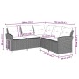 Sofá en forma de L con cojines ratán sintético gris de , Conjuntos de jardín - Ref: Foro24-365419, Precio: 328,64 €, Descuent...