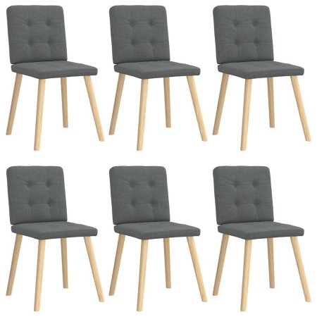 Sillas de comedor 6 unidades tela gris oscuro de , Sillas de comedor - Ref: Foro24-3315439, Precio: 288,52 €, Descuento: %