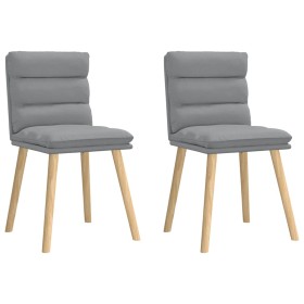 Sillas de comedor giratorias 2 unidades tela gris claro de , Sillas de comedor - Ref: Foro24-4101293, Precio: 109,95 €, Descu...