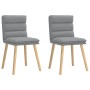 Sillas de comedor giratorias 2 unidades tela gris claro de , Sillas de comedor - Ref: Foro24-4101293, Precio: 109,95 €, Descu...