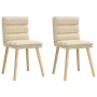 Sillas de comedor 2 unidades tela color crema de , Sillas de comedor - Ref: Foro24-4101300, Precio: 112,68 €, Descuento: %