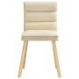 Sillas de comedor 2 unidades tela color crema de , Sillas de comedor - Ref: Foro24-4101300, Precio: 112,68 €, Descuento: %
