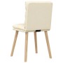Sillas de comedor 2 unidades tela color crema de , Sillas de comedor - Ref: Foro24-4101300, Precio: 112,68 €, Descuento: %