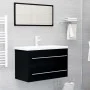 Armario para lavabo aglomerado negro 80x38,5x48 cm de vidaXL, Muebles de baño - Ref: Foro24-804702, Precio: 58,15 €, Descuent...