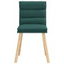 Sillas de comedor 2 unidades tela verde oscuro de , Sillas de comedor - Ref: Foro24-4101298, Precio: 109,95 €, Descuento: %