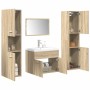 Juego de muebles de baño 5 pzas madera ingeniería roble Sonoma de , Muebles de baño - Ref: Foro24-3325030, Precio: 288,19 €, ...