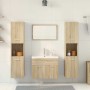 Juego de muebles de baño 5 pzas madera ingeniería roble Sonoma de , Muebles de baño - Ref: Foro24-3325030, Precio: 288,19 €, ...