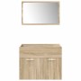 Juego de muebles de baño 5 pzas madera ingeniería roble Sonoma de , Muebles de baño - Ref: Foro24-3325030, Precio: 288,19 €, ...