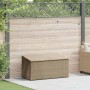 Caja de almacenaje jardín ratán sintético beige 110x50x58 cm de , Cajas de almacenaje para exteriores - Ref: Foro24-4104072, ...