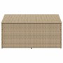 Caja de almacenaje jardín ratán sintético beige 110x50x58 cm de , Cajas de almacenaje para exteriores - Ref: Foro24-4104072, ...
