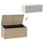 Caja de almacenaje jardín ratán sintético beige 110x50x58 cm de , Cajas de almacenaje para exteriores - Ref: Foro24-4104072, ...