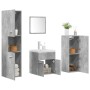 Set muebles de baño 5 piezas madera ingeniería gris hormigón de , Muebles de baño - Ref: Foro24-3324895, Precio: 257,60 €, De...