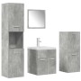 Set muebles de baño 5 piezas madera ingeniería gris hormigón de , Muebles de baño - Ref: Foro24-3324895, Precio: 257,60 €, De...