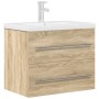 Set de muebles de baño 2 pzas madera contrachapada roble Sonoma de , Muebles de baño - Ref: Foro24-3324965, Precio: 195,62 €,...