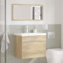 Set de muebles de baño 2 pzas madera contrachapada roble Sonoma de , Muebles de baño - Ref: Foro24-3324965, Precio: 195,62 €,...