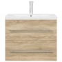 Set de muebles de baño 2 pzas madera contrachapada roble Sonoma de , Muebles de baño - Ref: Foro24-3324965, Precio: 195,62 €,...