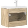 Set de muebles de baño 2 pzas madera contrachapada roble Sonoma de , Muebles de baño - Ref: Foro24-3324965, Precio: 195,62 €,...