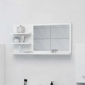 White plywood bathroom mirror 90x10.5x45 cm by vidaXL, bathroom vanities - Ref: Foro24-805015, Price: 36,77 €, Discount: %