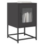 Mesita de noche acero laminado en frío negro 36x39x60,5 cm de , Mesitas de noche - Ref: Foro24-853326, Precio: 49,48 €, Descu...