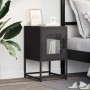 Mesita de noche acero laminado en frío negro 36x39x60,5 cm de , Mesitas de noche - Ref: Foro24-853326, Precio: 49,48 €, Descu...
