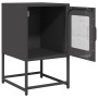 Mesita de noche acero laminado en frío negro 36x39x60,5 cm de , Mesitas de noche - Ref: Foro24-853326, Precio: 49,48 €, Descu...