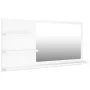 Espejo de baño madera contrachapada blanco 90x10,5x45 cm de vidaXL, Tocadores de baño - Ref: Foro24-805015, Precio: 36,77 €, ...