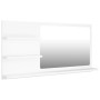 Espejo de baño madera contrachapada blanco 90x10,5x45 cm de vidaXL, Tocadores de baño - Ref: Foro24-805015, Precio: 38,27 €, ...